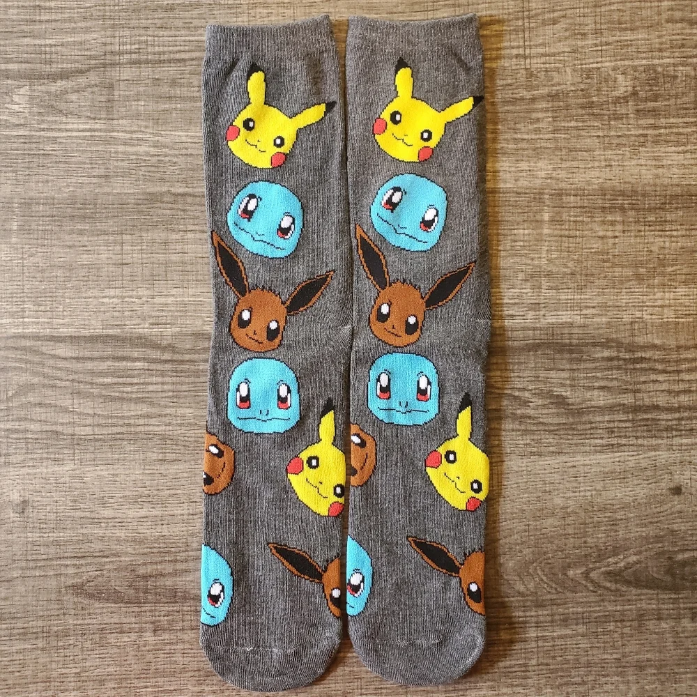 🍒🍒 Pokémon: Pikachu, Squirtel & Eevie Crew Socks